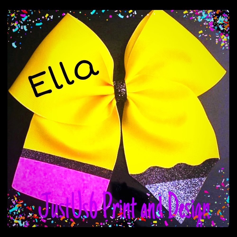 Back to school Pencil Bows with Name 📚🍎✏️❤️